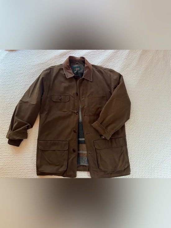 J. Crew Other - J. Crew Vintage Oarsman Brown Men's Field Barn Jacket with Leather Collar